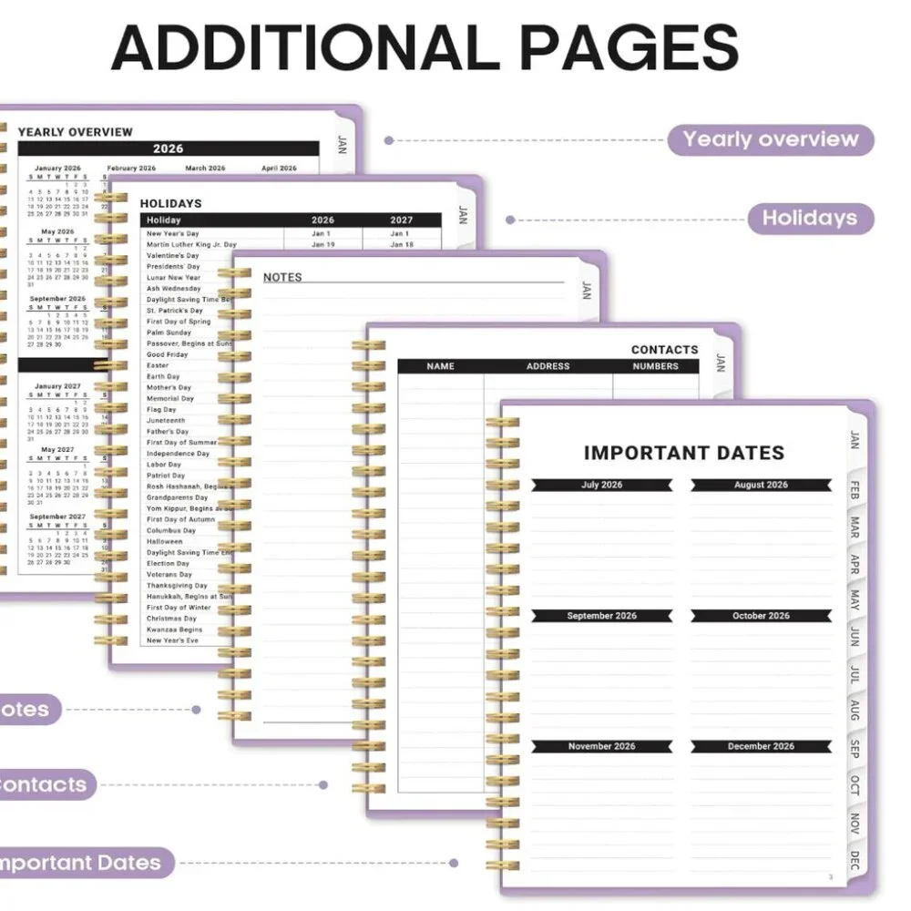 2026 Lavender planner